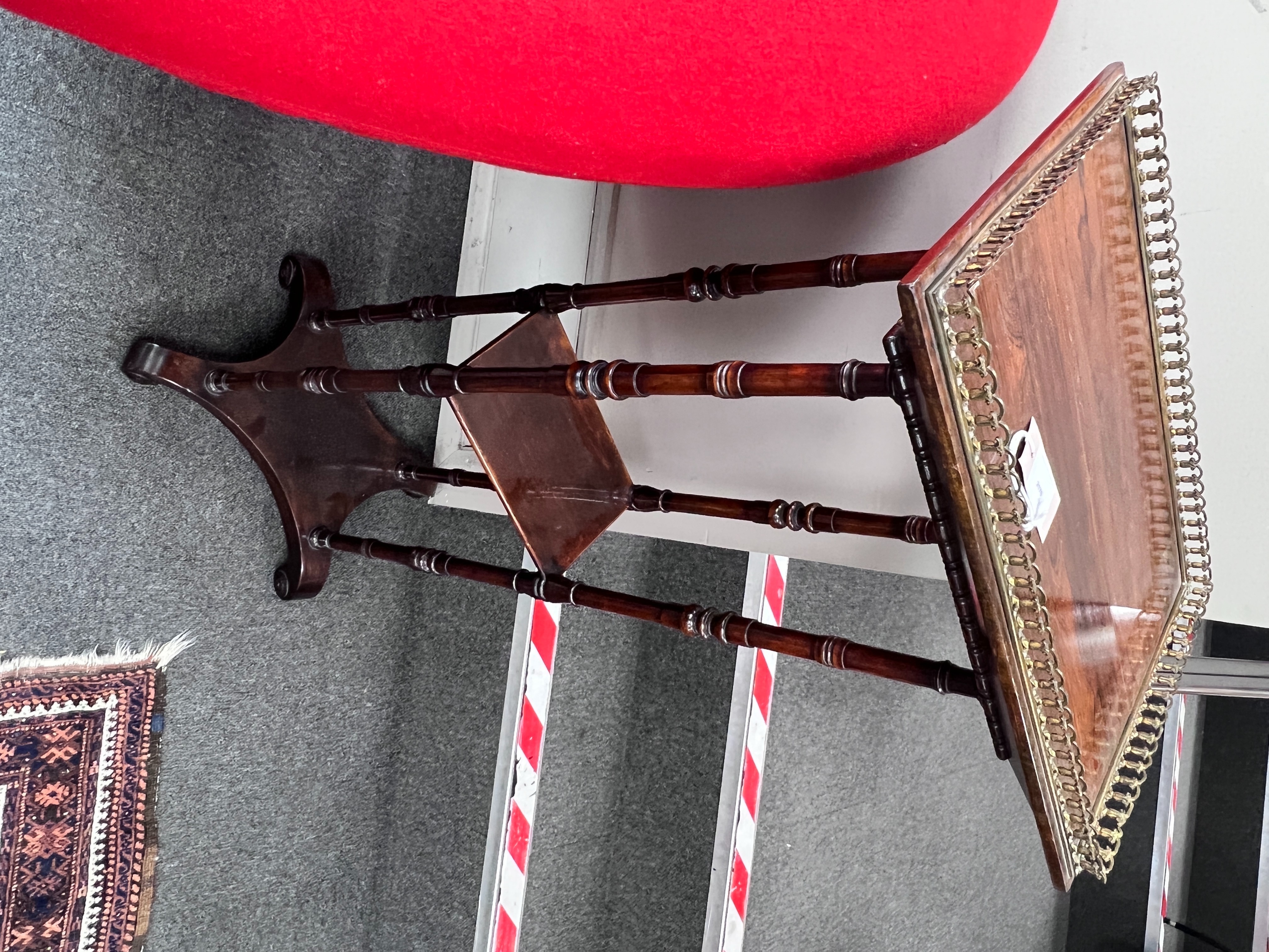 An early Victorian rosewood etagere